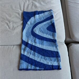 House of Sunny Blue and White Strapless Dress for Coachella